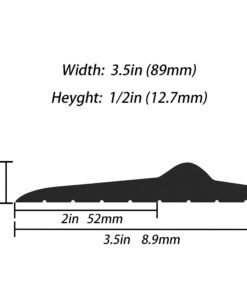 Universal Garage Door Threshold Seal, DIY Garage Door Weather Stripping, Weatherproof Floor Buffer Bottom Rubber Strip Replacement, Not Include Sealant/Adhesive (20 Ft, Black) 20Ft 14 51LMUMQE69L