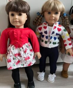 Sophia's White Canvas Sneaker with Laces and Imitation Leather Toe Cap Shoes Accessory for 18" Dolls, White 18 51LO8gsdlcL