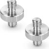 SMALLRIG 1/4" to 1/4" Male Threaded Screw Adapter Double Head Stud for Camera Cage Monitor LED Microphone, Pack of 2-828 5 51LR27IjBKL
