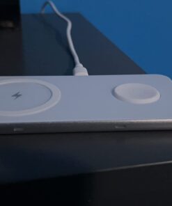 2 in 1 Wireless Charger, 15W Dual Wireless Charging Pad for iPhone 15/15 Pro/14/14 Pro/13/13 Pro/12/12 Pro/11/X, Samsung S23/S22/S21, Airpods 3/2/Pro, iWatch 8/7/6/SE/5/4/3/2(with QC 3.0 Adapter) White 30 51LU81MC1hL