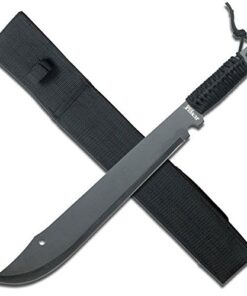 Jungle Master JM-021 Full Tang Machete, Black Blade, Black Cord-Wrapped Handle, 21-Inch Overall 5 51LVOXj0bPL