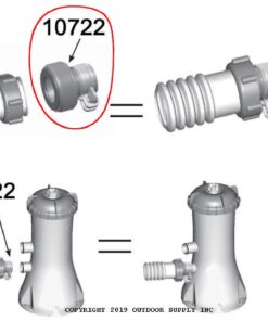 INTEX 1.25" to 1.5" Type B Hose Adapters for Pumps & Saltwater System (Set of 4) 8 51LWe9dvHKL