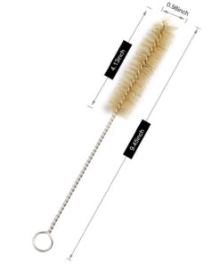 Tube Bottle Wash Cleaning Brush 9.5 Inch. Tan Bristles Radial Tip for Lab Set Chemistry Test, 15 Pack 5 51LbSROQ6sL