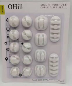 Cable Clips, OHill 16 Pack White Self Adhesive Cord Holder, Ideal Cable Management Cord Organizer Wire Keeper for Phone Charger, Computer, Desk, Home, Office, Car, Nightstand 33 51Lcr9vQE5L