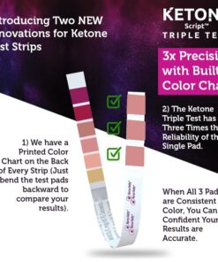100ct Triple Test Ketone Strips | Complete KIT | 3X Urine Accuracy for Ketogenic, Ketosis, Low-carb, Paleo & Keto Diets | Urinalysis Test Tube, Travel Pouch & Built-in Color Chart 1 7 51Ld0uHolL