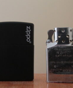 Zippo Matte Pocket Lighters Logo Black 35 51LktvXu9EL
