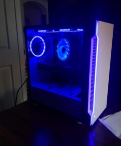 Skytech Gaming Archangel Gaming Computer PC Desktop – Ryzen 5 5600X 3.7GHz, RTX 3060 TI 8G, 1TB NVMe SSD, 16GB DDR4 3200MHz, RGB Fans, Windows 10 Home 64-bit, 802.11AC Wi-Fi, White 5600X | 3060 TI 33 51LlnrcRq0L