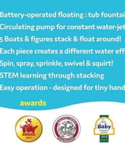 Yookidoo Baby Bath Toy (7 Piece Set) - Stack N' Spray Bathtub Fountain - Magical Spray Fountain for Bathtime Fun 20 51LmyPGfdiL