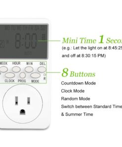 Outlet Timer, Digital Countdown Plug-in Timer Outlet, 7 Day Weekly Programmable 110V AC Power Outlet Timer, Energy-Saving Indoor Timer Plug 1 Pack 18 51Lnp15XaeL