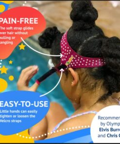 Frogglez Kids Swim Goggles with Pain-Free Strap | Ideal for Ages 3-10 | Leakproof, No Hair Pulling, UV Protection Mermaid 13 51Lof9UWcL