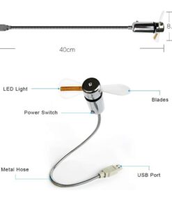 ONXE LED USB Clock Fan with Real Time Display Function,Stocking Stuffers for Men Christmas Gadgets,1 Year Warranty (Clock 17 51LqPbaWypL