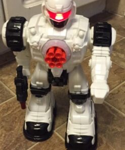 WolVolk 10 Channel Remote Control Robot Police Toy with Flashing Lights and Sounds, Great Action Toy for Boys 46 51LrExWx7gL