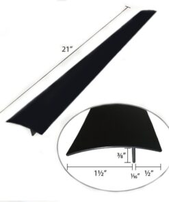 Stove Counter Gap Cover - Flexible Easy Clean Heat Resistant Wide & Long Gap Cap Fillers, Seals Spills Between Appliances, Furniture, Stovetop, Oven, Washer & Dryer, Set of 2 (Black, 21 Inches) 21'', Black 28 51LtnYMVGwL