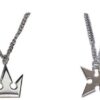XOFOAO Kingdo Heart Sora's Crown & Roxas's Cross Necklaces