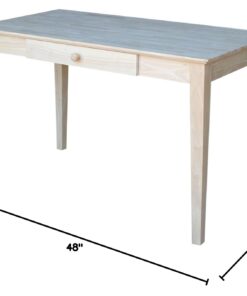 International Concepts Basic Desk with Drawer, Unfinished 51 51M0xGo6waL