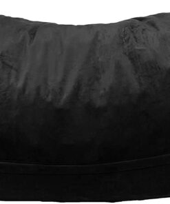 Amazon Basics Memory Foam Filled Bean Bag Lounger with Microfiber Cover, 7 ft, Black, Solid 13 51M1rFdCfiL