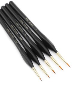 Micro Detail Paint Brush Set - Triangular Wooden Handle, 5 Size Miniature Paint Brush for Artists, Modellers, Enamel, Warhammer 40k 10 51M2dDrcYL