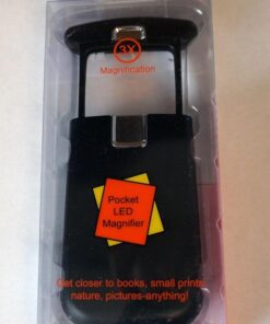 EasY Magnifier Small Pocket Magnifying Glass 3X with LED Light For Reading Fine Print; Mini Lighted Hand Held Acryl Lens; Read Lables In Stores; Magnify Glasses For Close Work;Helpful Gift For Seniors 46 51M694hpIvL
