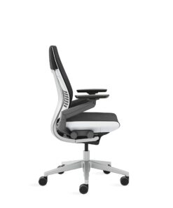 Steelcase Gesture Office Chair - Ergonomic Work Chair with Wheels for Carpet - Comfortable Office Chair - Intuitive-to-Adjust Chairs for Desk - 360-Degree Arms - Licorice Fabric 15 51MDPFMRYL