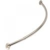 Homebasix SD-CSR-BN Adjustable Curved Shower Curtain Rod, Steel, Brushed Nickel 22 51MF JKIvL