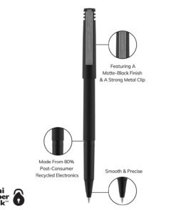 uni-ball Roller Rollerball Pens Fine Point Micro Tip, 0.5mm, Black, 12 Pack 26 51MJANL0VQL
