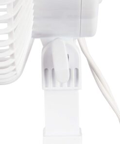 Hurricane Fans - Classic 6 Inch Clip Fan - Portable Fan with Strong Clamp, Two Speed Settings, and Adjustable Tilt Mechanism, White - Great Work Fan, School Fan, Desk Fan, Greenhouse Fan 6" Classic 26 51MMNUqOnBL