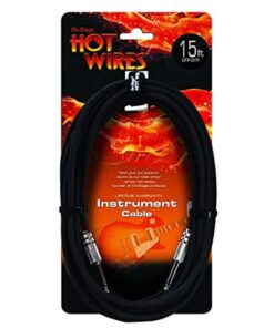 On-Stage Hot Wires 1/4" Guitar Instrument Cable, 15 Feet 15 Ft.