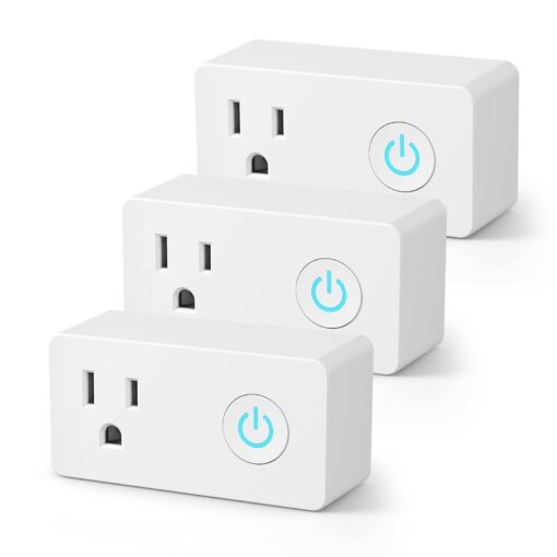 BN-LINK WiFi Heavy Duty Smart Plug Outlet, No Hub Required with Timer Function, White, Compatible with Alexa and Google Assistant, 2.4 Ghz Network Only (3 Pack) 3 Pack