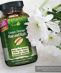 Irwin Naturals Longer, Stronger Hair and Nails - Promotes Vibrant Shine Texture & Strength - 120 Liquid Softgels 120 Count (Pack of 1) 9 51MWT3RrZL