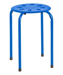 Alternative view of Norwood Commercial Furniture - NOR-1101AC-SO - Assorted Color Stacking Stools - Stackable Stools for Kids and Adults - Flexible Seating for Home, Office, Classrooms - Plastic/Metal 17.75" (Pack of 5) 17 3/4" Height Non-mobile