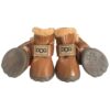 WINSOON Dog Australia Boots Pet Antiskid Shoes Winter Warm Skidproof Sneakers Paw Protectors 4-pcs Set (Size 5, Light Brown) Size 5 48 51MhWx8A6uL