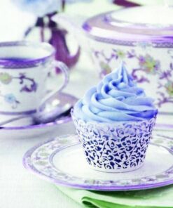 GOLF 100Pcs Cupcake Wrappers Artistic Bake Cake Paper Filigree Little Vine Lace Laser Cut Liner Baking Cup Wraps Muffin CaseTrays for Wedding Party Birthday Decoration (White) White 25 51Mjx7Ym0CL