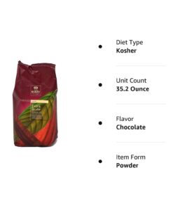 Cacao Barry Cocoa Powder 100% Cocoa Extra Brute, 2.2 lb Chocolate 2.2 Pound (Pack of 1) 20 51MocJxcbL