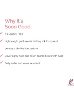 Elizabeth Mott Eyebrow Gel Makeup - Queen of the Fill Brow Tint and Filler - Brush to Fill in Eyebrows and Cover Gray Hairs - Cruelty Free - Dark Medium Brown, 4g 27 51MoiBXytWL