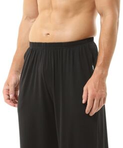 Alternative view of Hoerev Men Women Super Soft Yoga Pants Trousers Taiji Lounge Pant X-Large Black