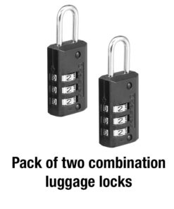 Master Lock Set Your Own Combination Luggage Lock, 2 count (Pack of 1), Black 2 count (Pack of 1) 33 51Mq3zXoNdL