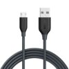 Anker Powerline Micro USB - Charging Cable, with Aramid Fiber and 5000+ Bend Lifespan for Samsung, Nexus, LG, Motorola, Android Smartphones and More (Gray, 6ft) Grey 1 55 51MtK pQ8RL