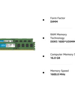 16GB kit (8GBx2), 240-pin DIMM, DDR3 PC3-12800, Memory 16GB Kit (8GBx2) 11 51MvLPAMfmL