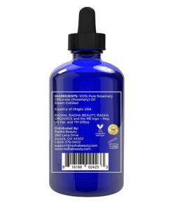 Radha Beauty - Huge 4 oz. Rosemary Essential Oil - 100% Pure Therapeutic Grade, Steam Distilled for Aromatherapy, Relaxation, Scalp, Healthy Hair Growth, Anti-Aging, Dry Skin 4 Fl Oz (Pack of 1) 21 51N2vWdGQ0S