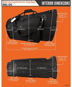 Protec Bell Up Euphonium Gig Bag, Gold Series, Model C242 Black Bell Up Gig Bag 6 51N3KYJulhL