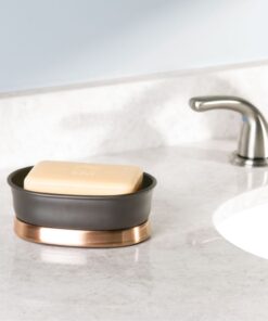 Alternative view of InterDesign Ashford Bar Soap Dish for Bathroom Vanities, Kitchen Sink - Bronze