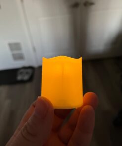 SHYMERY Flameless Votive Candles,50 Pack Flickering Electric Fake Battery Operated LED Candles,200+Hour Long Lasting LED Tea Lights for Wedding,Halloween,Christmas,Party and Holiday Decoration Warm White-50pack 36 51N7A3M8WL