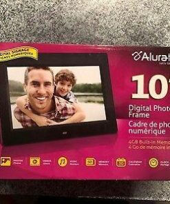 Aluratek 10" LCD Digital Photo Frame w/4GB Built-In Mem & USB SD/SDHC Support (ADMPF310F) Black 10" (w/ Built-in Memory) 17 51N93I2IvNL