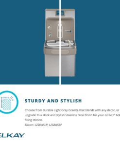 Elkay LZS8WSLP Bottle Filling Station, Single, Light Gray Granite 21 51NFjmVrSEL