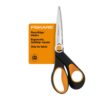 Fiskars RazorEdge SoftGrip Fabric Scissors - 8" Blade Scissors Heavy Duty with Ergonomic Handle and Bent Blade - Black/Orange 8" Black 21 51NGS3IY0jL