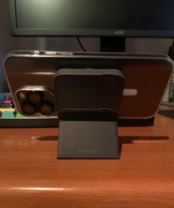 Anker Magnetic Battery, 5,000mAh Foldable Magnetic Wireless Portable Charger with Stand and USB-C (On The Side), Only for iPhone 15/15 Plus/15 Pro/15 Pro Max, iPhone14/13 Serie Interstellar Gray 70 51NK8PQQzSL