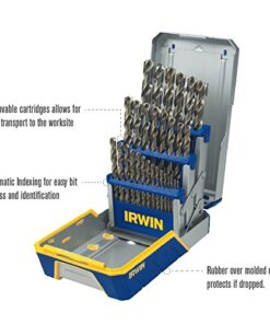 IRWIN Drill Bit Set, M35 Cobalt Alloy Steel Steel, 29-Piece (3018002) 29pc Pro Case 8 51NKf1NUJL
