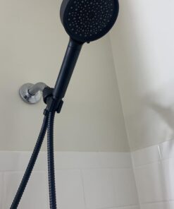 Cobbe Filtered Shower Head with Handheld, High Pressure 6 Spray Mode Showerhead with Filters, Water Softener Filters Beads for Hard Water - Remove Chlorine - Reduces Dry Itchy Skin, Matte Black Round 1. Matte Black 32 51NNJjzBvqL