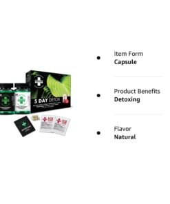 Rescue Detox 5 Day Permanent Detox Kit - 72ct Capsules | Comprehensive Full Body Cleanse with Bonus Instant ICE Caps 30 51NOWK49YL