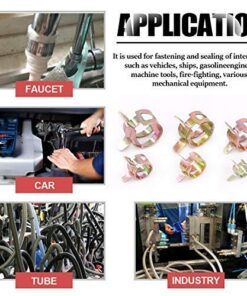 Hilitchi 72 pcs Spring Band Type Action Fuel/Silicone Vacuum Hose Pipe Clamp Low Pressure Air Clip Clamp (10 x 7mm 10mm 11mm 14mm 16mm 17mm) 15 51NUDYq6i4L